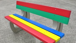 Rainbow Colne Seat Outdoor Furniture Kedel Park Garden School Playground